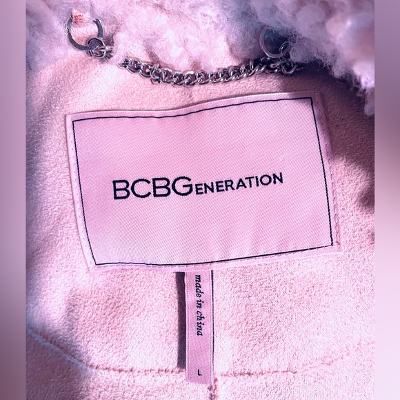 BCBG GENERATION Cream Sherpa Coat L - Picture 5 of 5